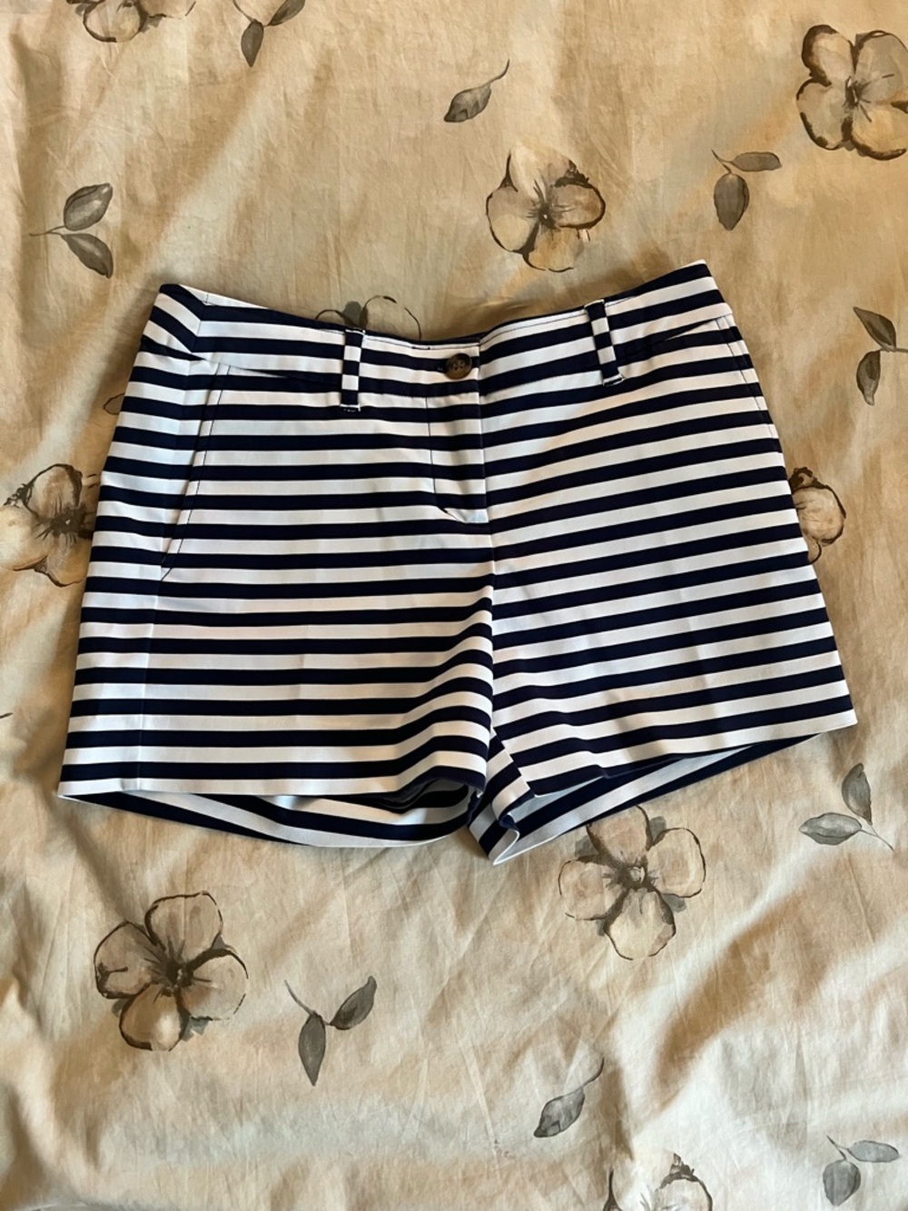 Boden Navy and White Striped Women’s Shorts
